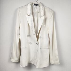 Retrofete Cream Blazer Double Breasted Size Medium